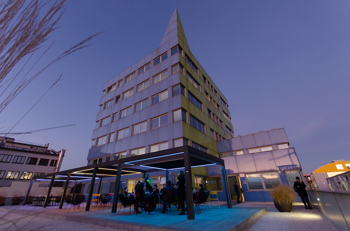 Moviri terrace by night